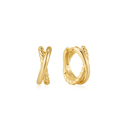  Tide Echo - Earrings - Silver / 14kt GP - 1cm